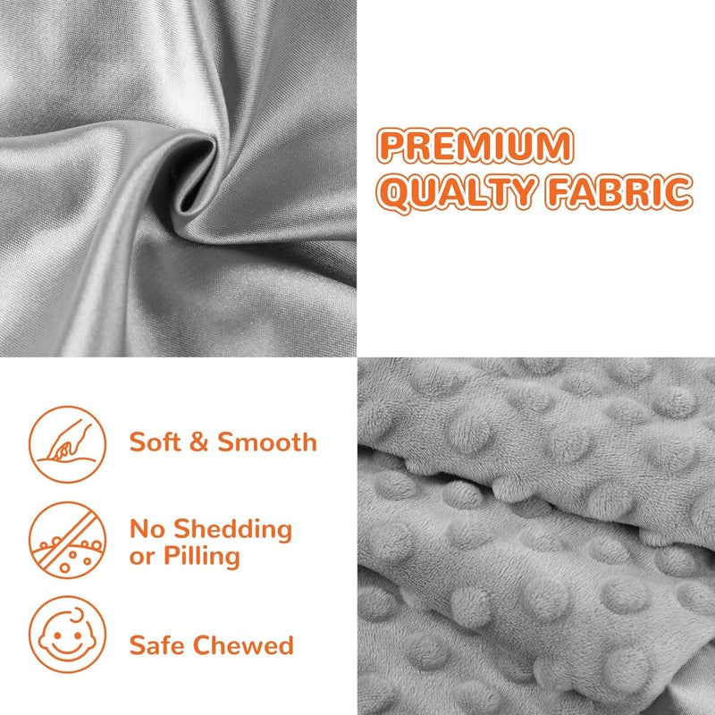 MOVEPAI Baby Security Blanket, Soft Baby Lovey Toy Blanket for Boys and Girls, Snuggle Toy Lovie Newborn Gift, Unisex Baby Plush Gray Elephant 16 Inch - Image 5